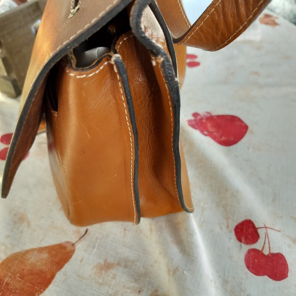 4710)Patricia Nash Brown London Saddle Crossbody Bag London Heritage Collection - Picture 4 of 14